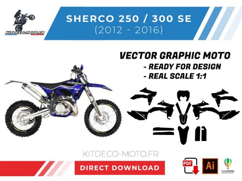 szablon wektor sherco 250 300 se 2012 2016