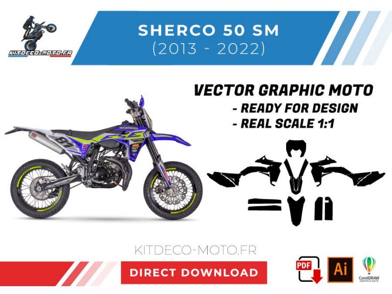 plantilla vector sherco 50 sm 2013 2022