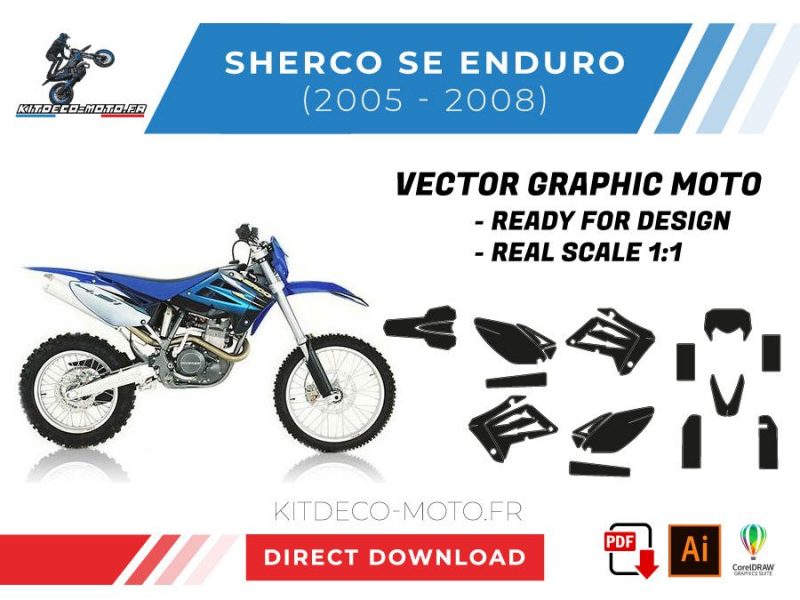 template vector sherco se enduro 2005 2008