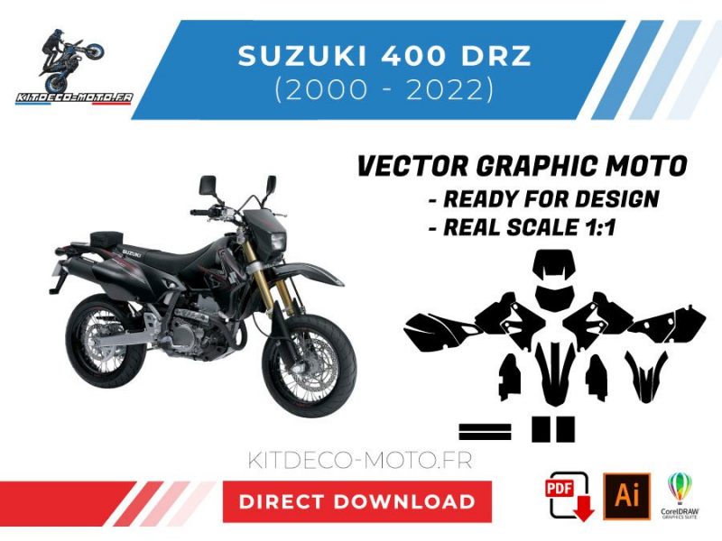 template vector suzuki 400 drz 2000 2022