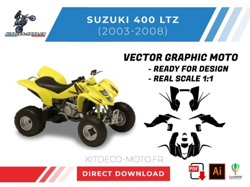 plantilla vector suzuki 400 ltz 2003 2008