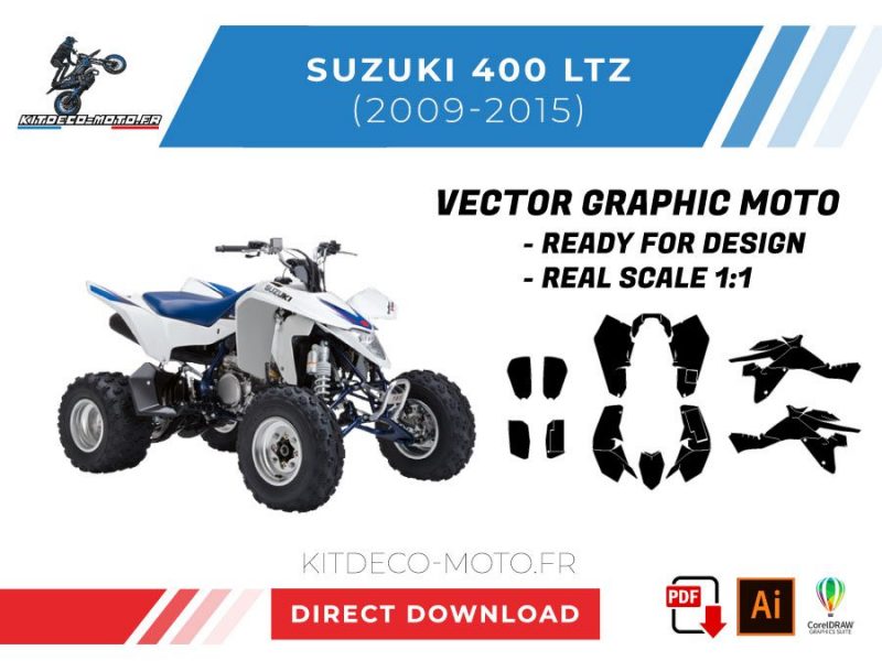 Vorlagenvektor Suzuki 400 Ltz 2009 2015