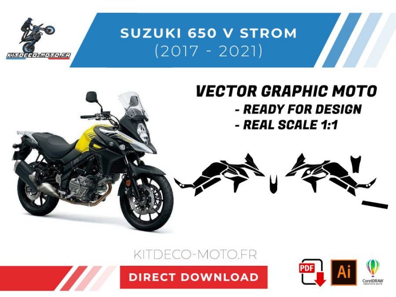 Vorlagenvektor Suzuki 650 V Strom 2017 2021