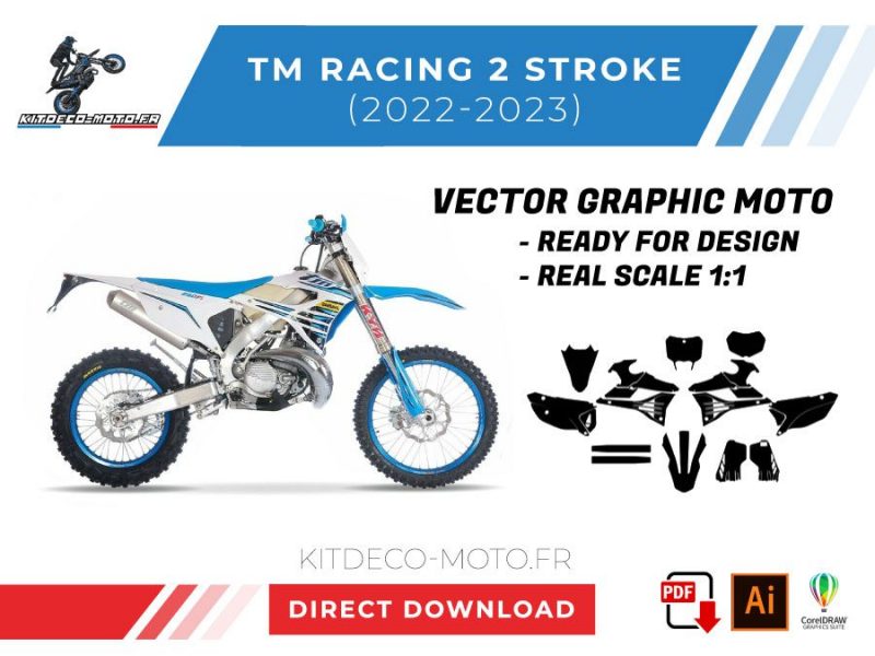 template vector tm racing 125 144 250 300 2 tempos 2022 2023