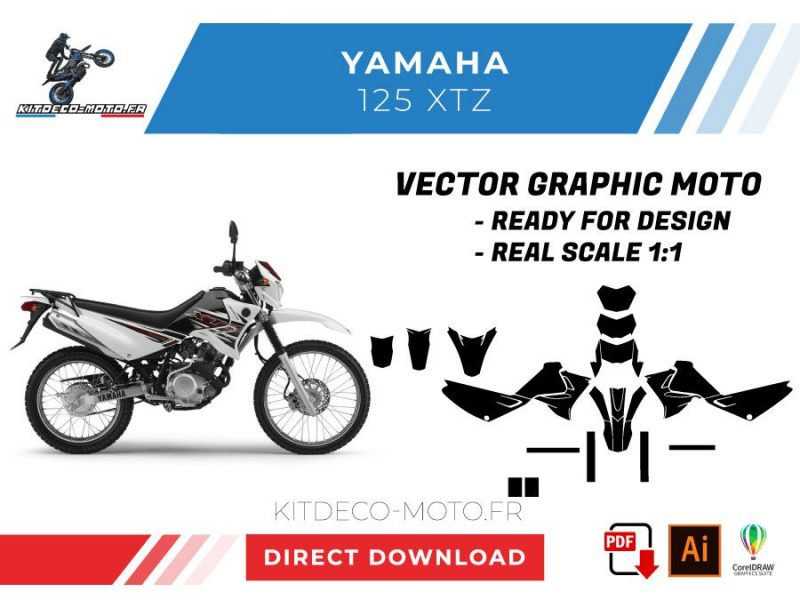 modello vettoriale yamaha 125 xtz