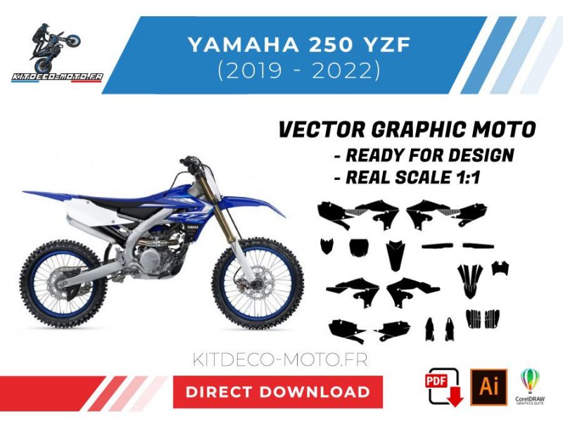 vector de plantilla yamaha 250 yzf 2019 2022