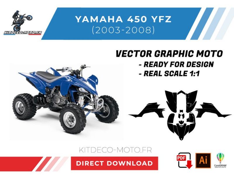 vector de plantilla yamaha 450 yfz 2003 2008
