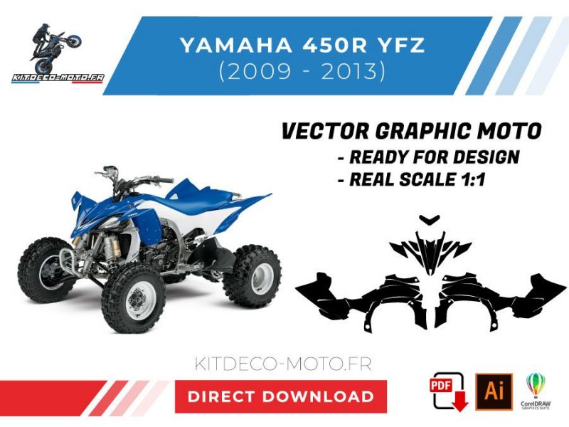 vector de plantilla yamaha 450r yfz 2009 2013