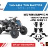 vetor de modelo yamaha 700 raptor 2013 2022