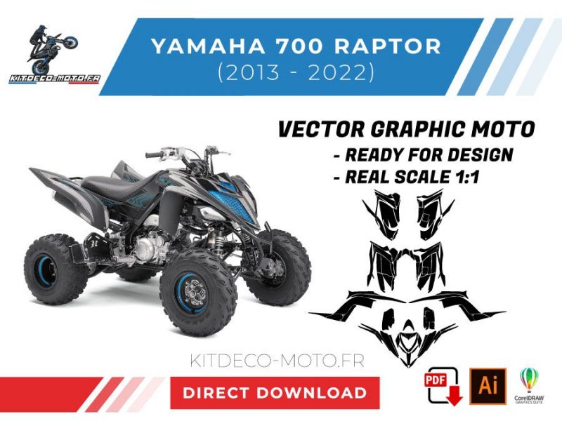 szablon wektor yamaha 700 raptor 2013 2022