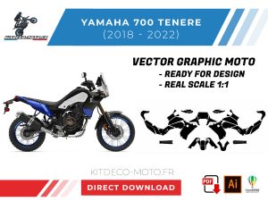 Vorlagenvektor Yamaha 700 Tenere 2018 2022
