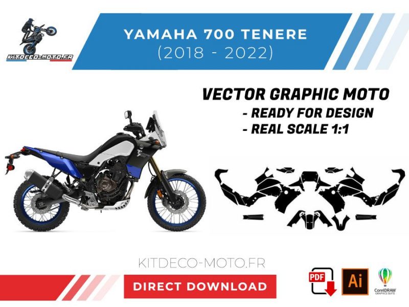 modello vettoriale yamaha 700 tenere 2018 2022