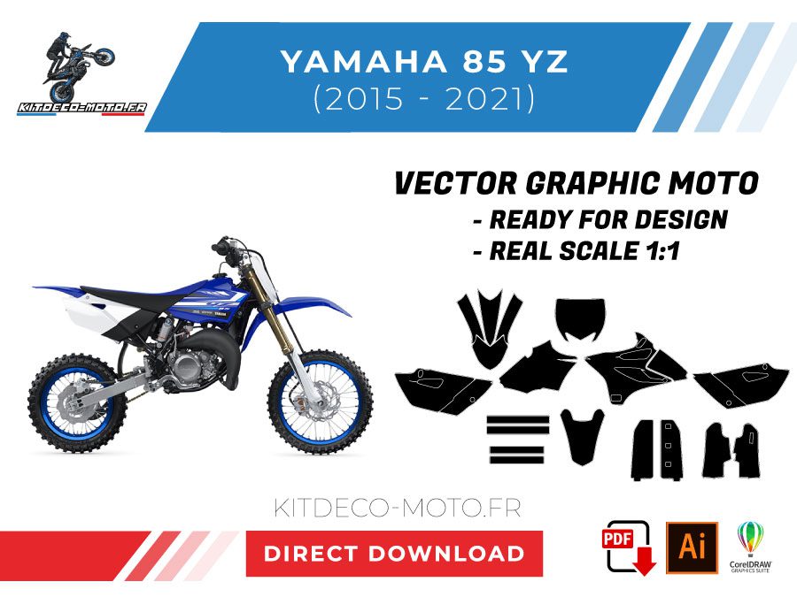 vetor de modelo yamaha 85 yz 2015 2021