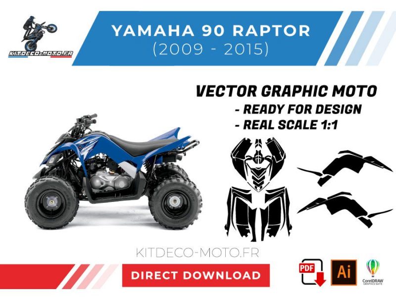 vector de plantilla yamaha 90 raptor 2009 2015