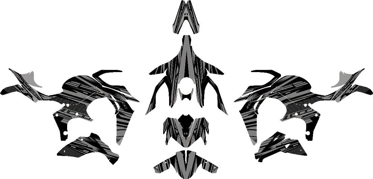 kit deco kawasaki z1000 dark gris maquette