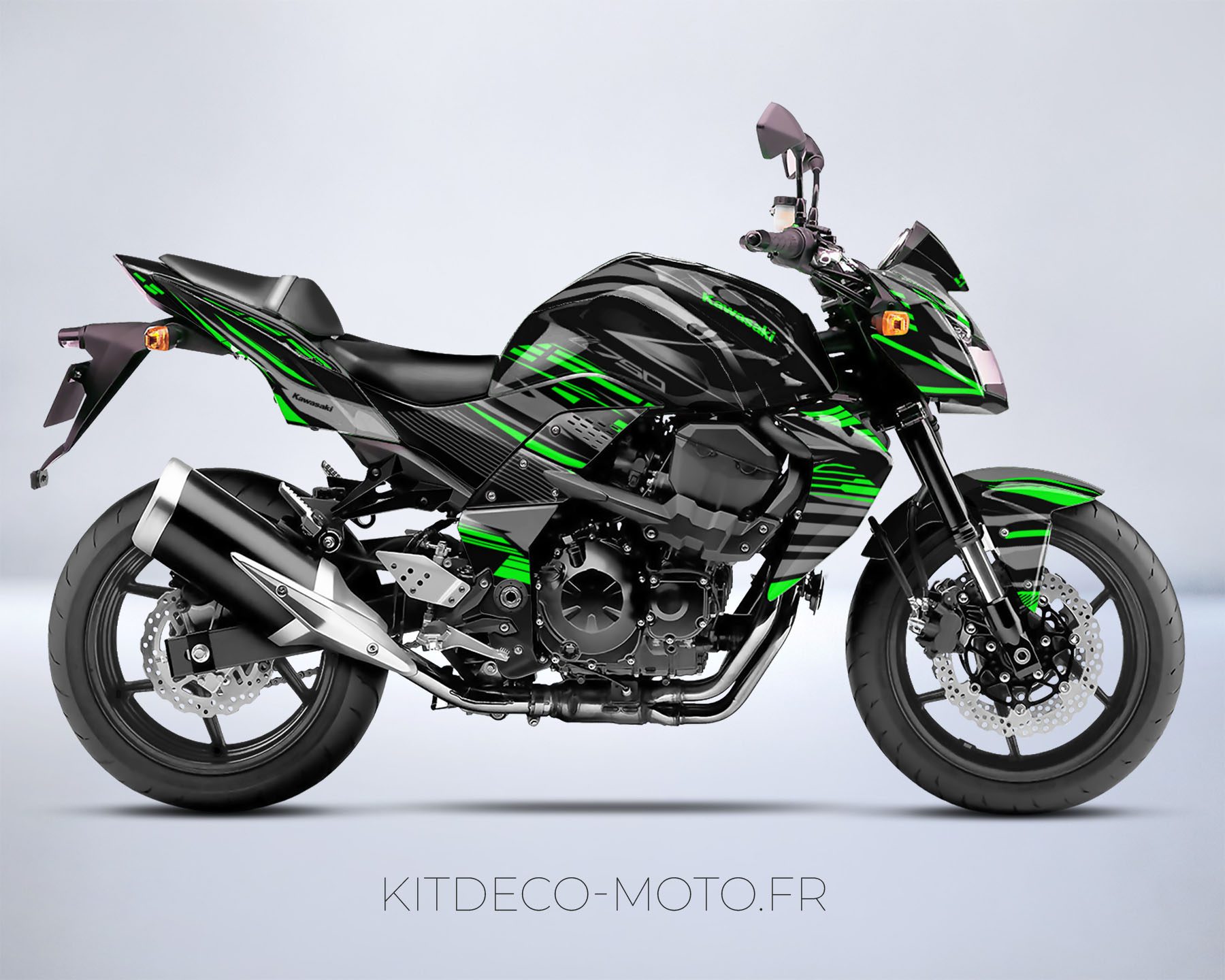 Kit de gráficas Kawasaki Z750 - Verde oscuro