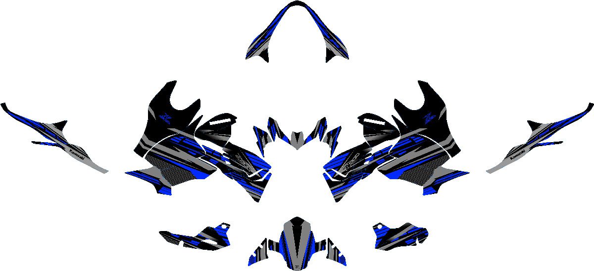 kit deco kawasaki z900 dark bleu maquette