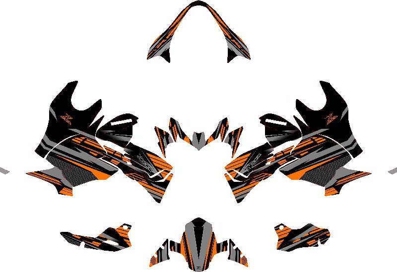 kit deco kawasaki z900 dark orange maquette