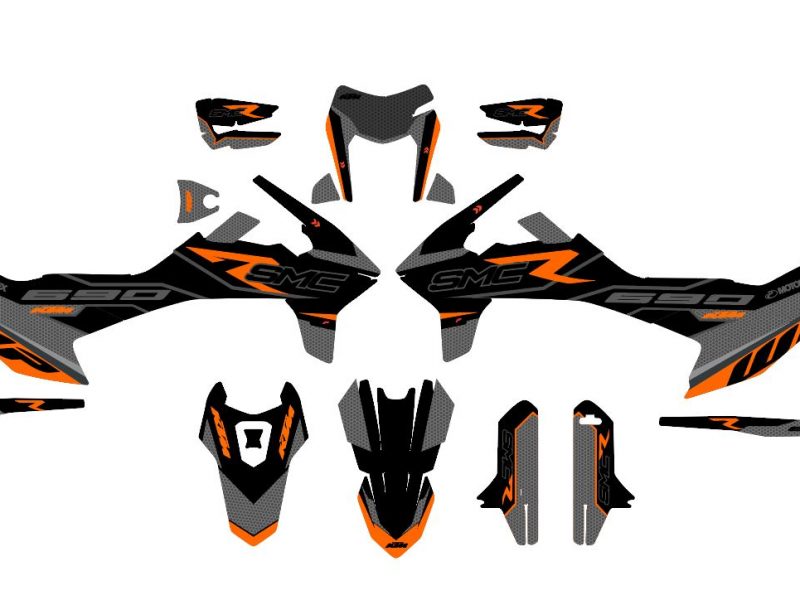 ktm 690 smcr 2019 2022 aircross grafik-kit schwarz