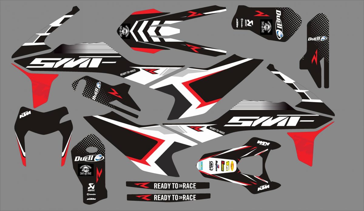 kit deco ktm 690 smcr smf rouge