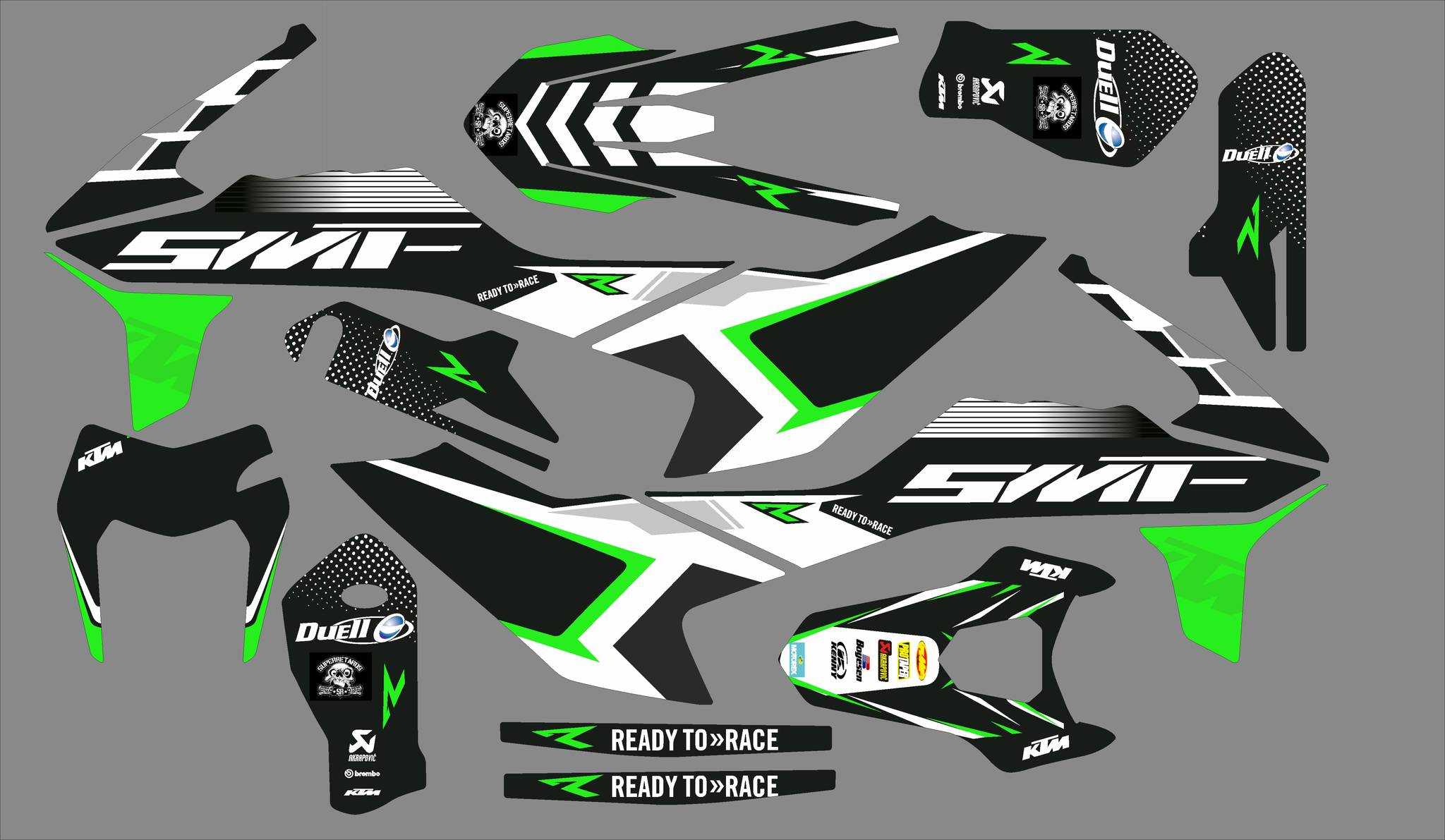 kit deco ktm 690 smcr smf vert