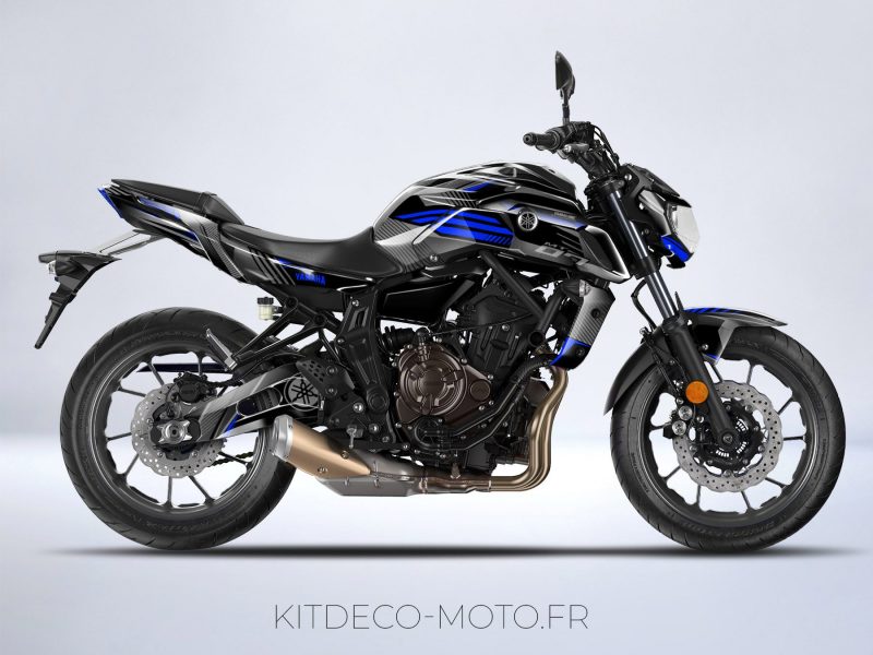 kit deco moto yamaha mt 07 dark bleu