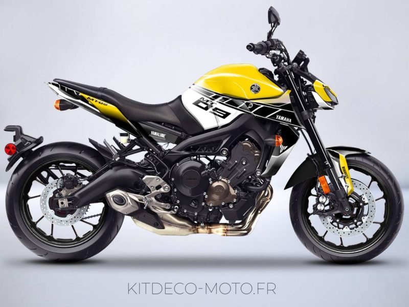 kit deco yamaha mt 09 aniversario maqueta moto amarilla