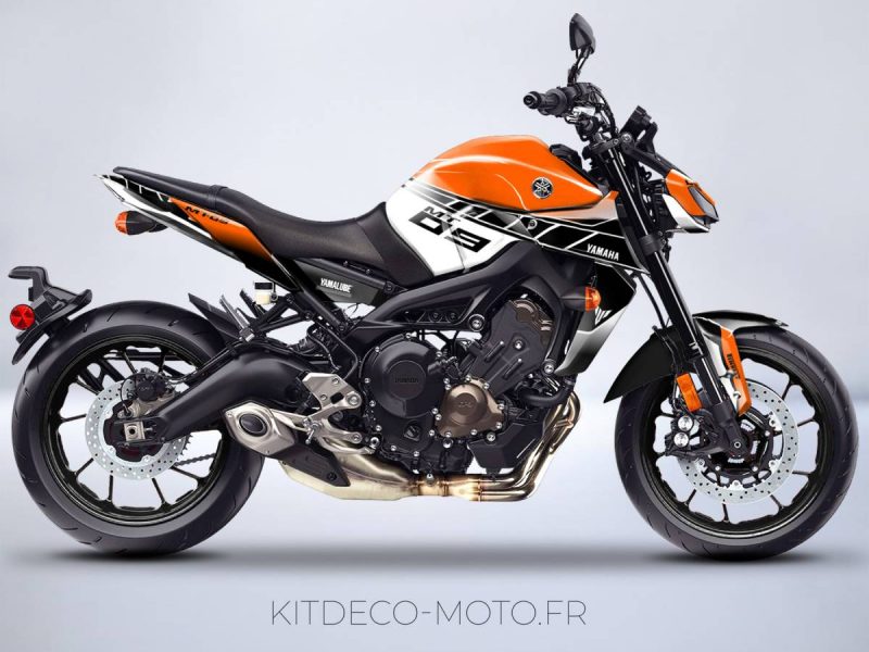 deco kit motorcycle yamaha mt 09 anniversary orange mockup