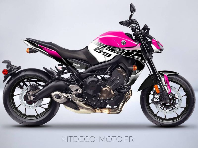 kit deco motocicleta yamaha mt 09 aniversário rosa maquete