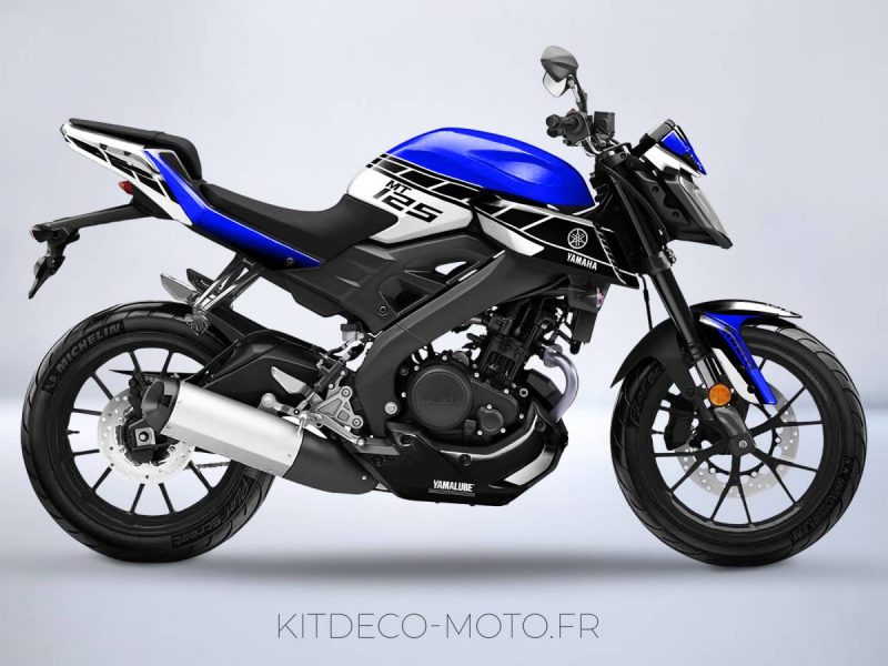 Deko-Kit Motorrad Yamaha MT 125 Jubiläum blau Mockup