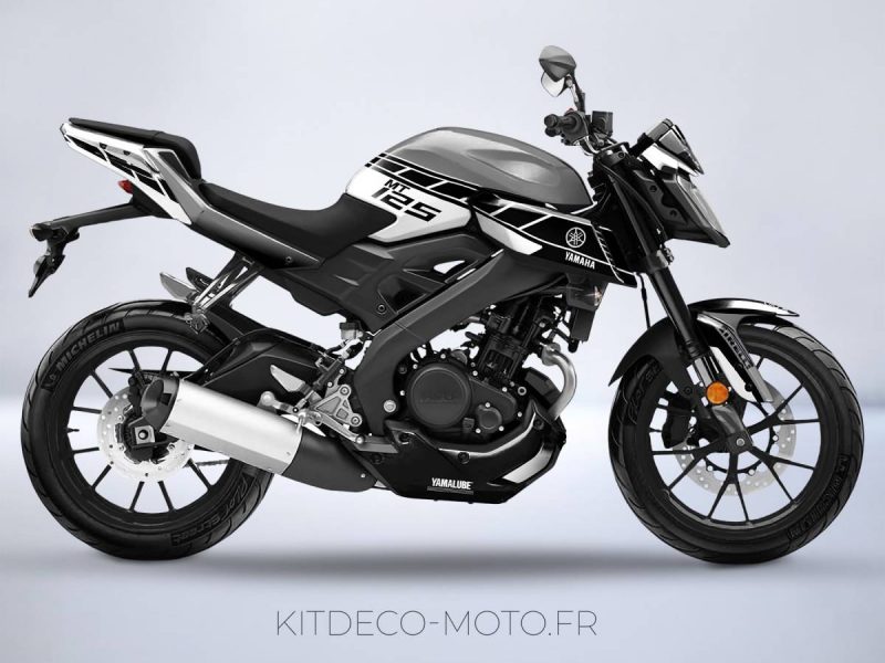 Deko-Kit Motorrad Yamaha MT 125 Jubiläum grau Mockup