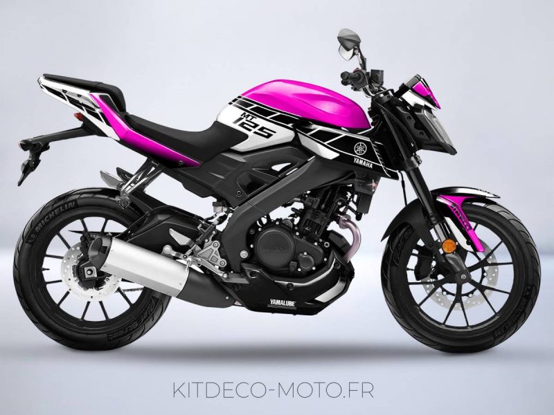 Deko-Kit Motorrad Yamaha MT 125 Jubiläum Pink Mockup