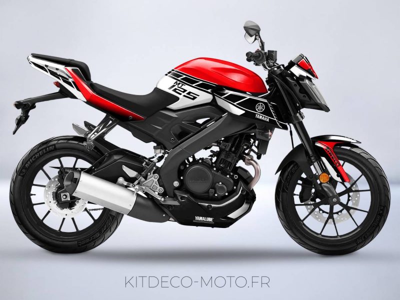 Deko-Kit Motorrad Yamaha MT 125 Jubiläum rot Mockup