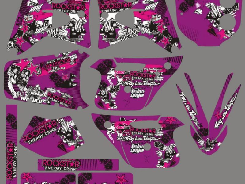 kit deco peugeot 50 xp6 rockstar violeta