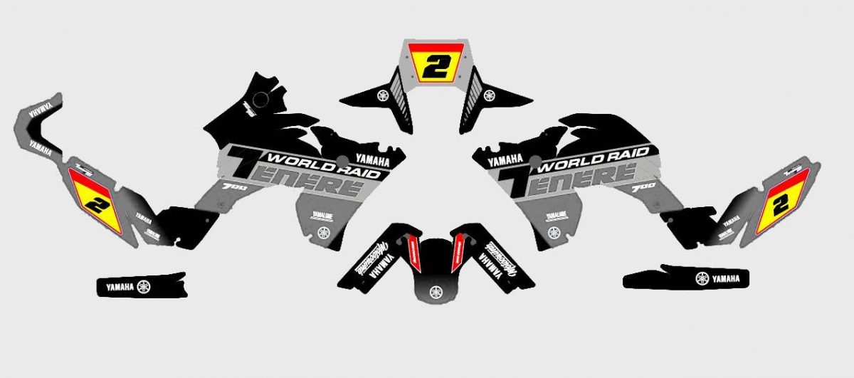 kit deco yamaha 700 tenere racing gris