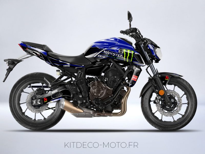 Deko-Kit Yamaha MT 07 Monster Energy blau
