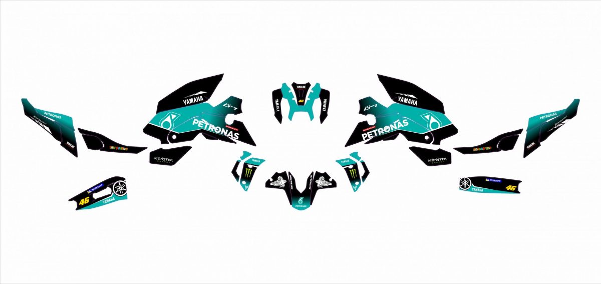 kit deco yamaha mt 07 petronas vr46 maquette