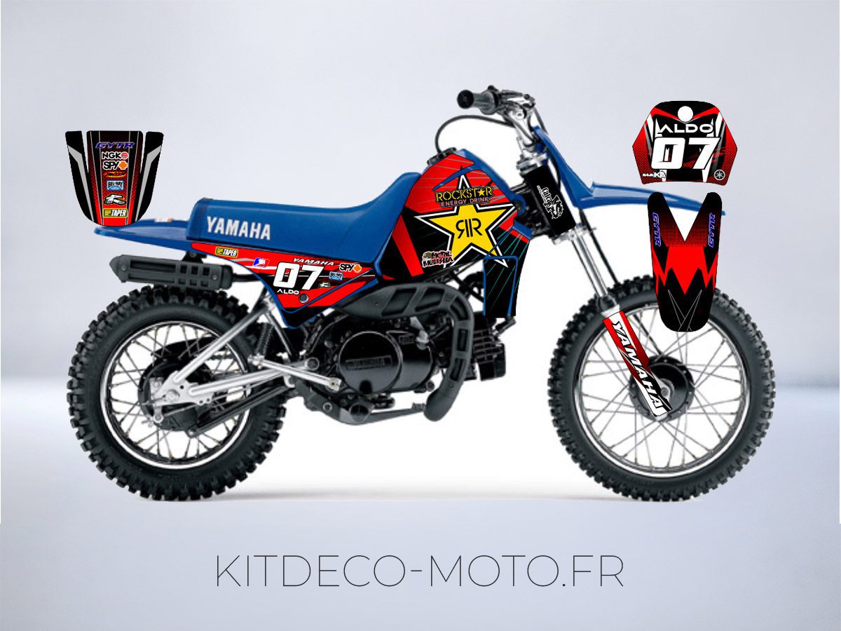 Autocollant de réservoir de Carburant de Moto Moto Style ÉQUIPE Graphiques  ARRIÈRE-Plan Autocollants Kits pour Ya-ma-ha PW80 Pit Vélo Moto (Couleur :  G) : : Auto et Moto