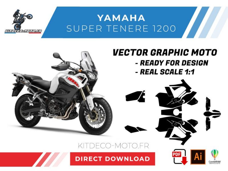 template vector yamaha 1200 super tenere