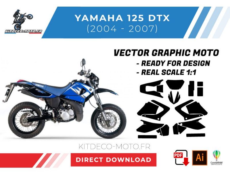 modello vettoriale yamaha 125 dtx 2004 2007