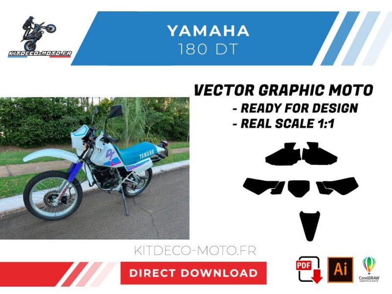 template vector yamaha 180 dt