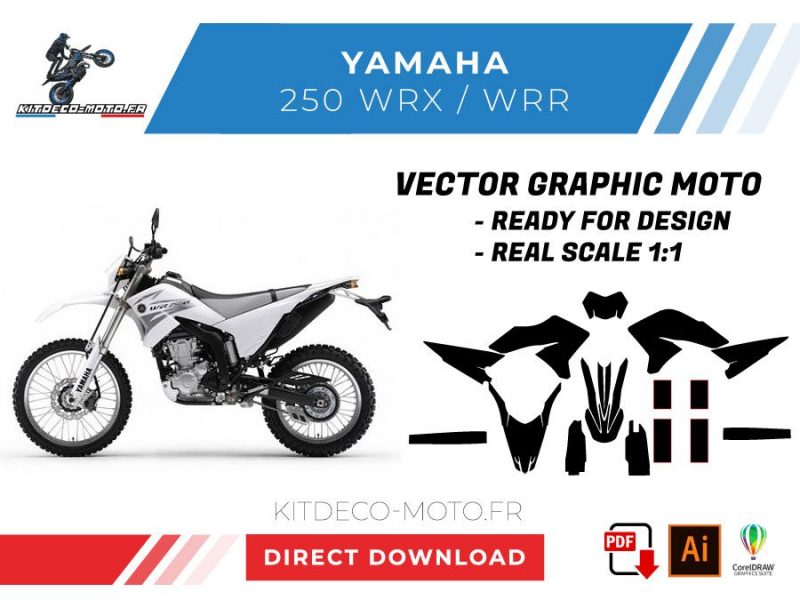 template vector yamaha 250 wrx