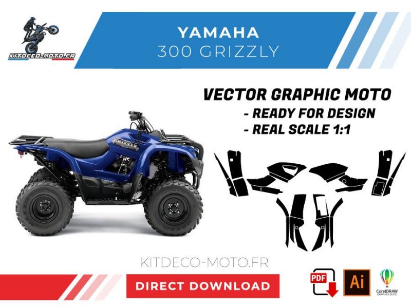 modello vettoriale yamaha 300 grizzly