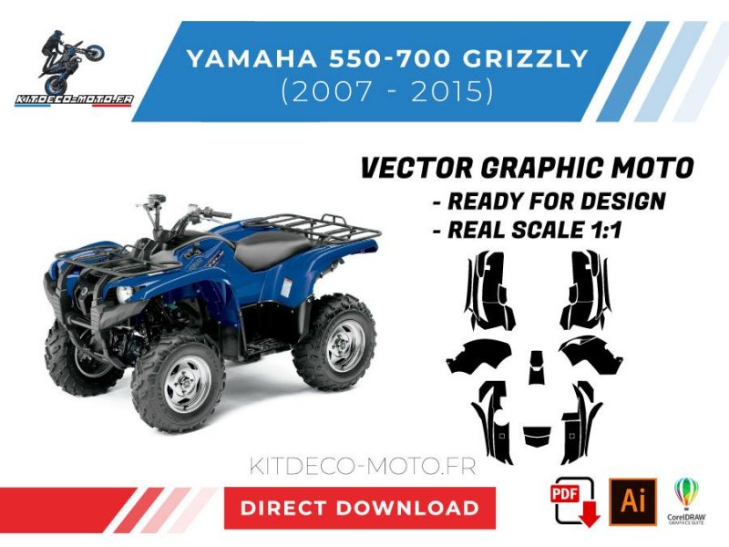 modello vettoriale yamaha 550 700 grizzly