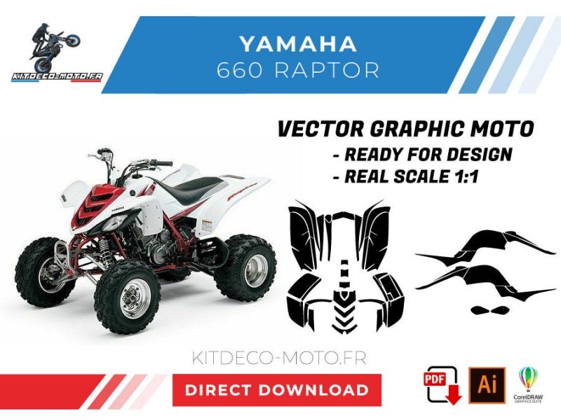vector de plantilla yamaha 660 raptor