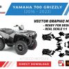 Vorlagenvektor Yamaha 700 Grizzly 2016 2022