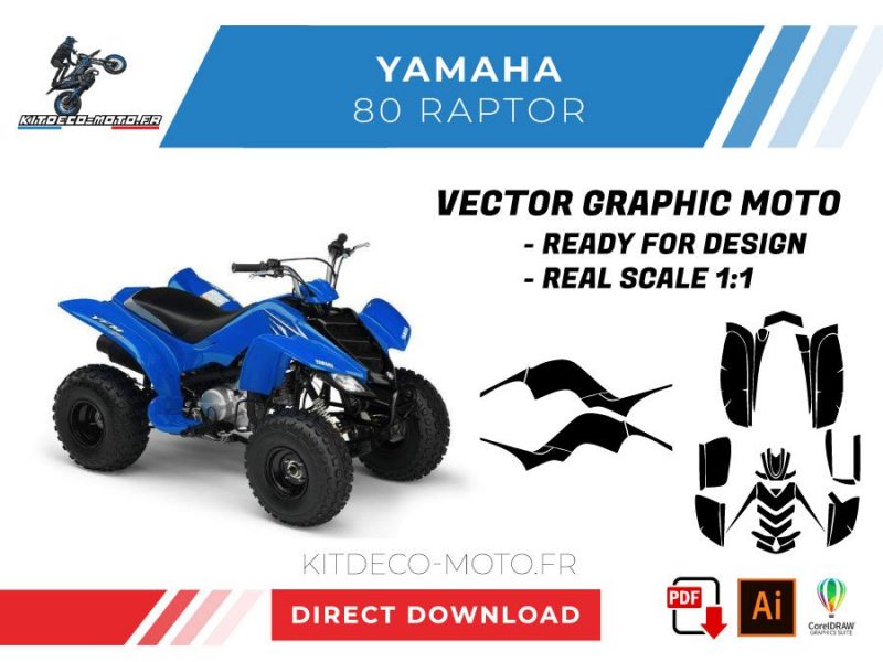 template vector yamaha 80 raptor
