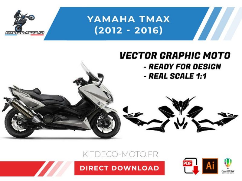 plantilla vector yamaha tmax 2012 2016