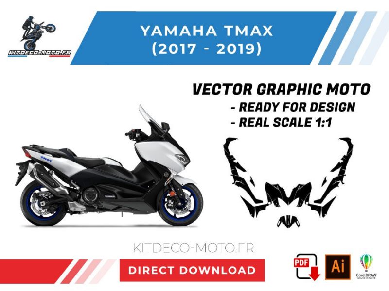szablon wektor yamaha tmax 2017 2019