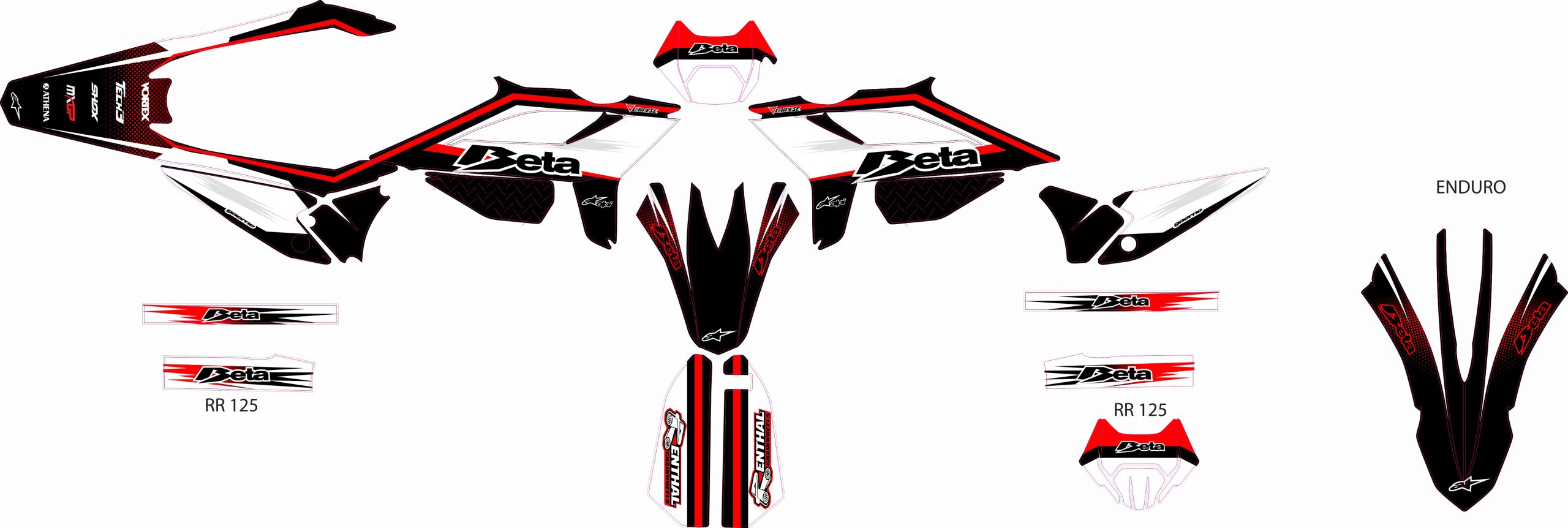 kit déco beta 50 (2021 2022) – racing rouge